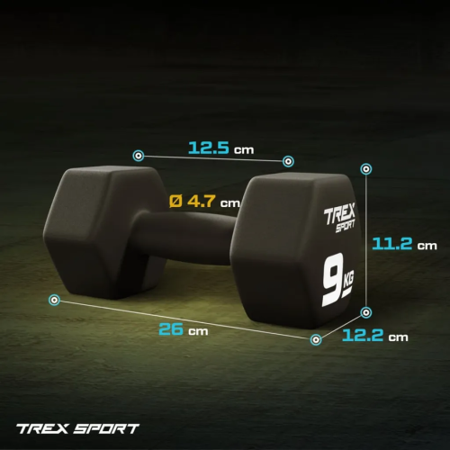 Гантель  Trex Sport TX-090VD 2x9 кг - фото №3
